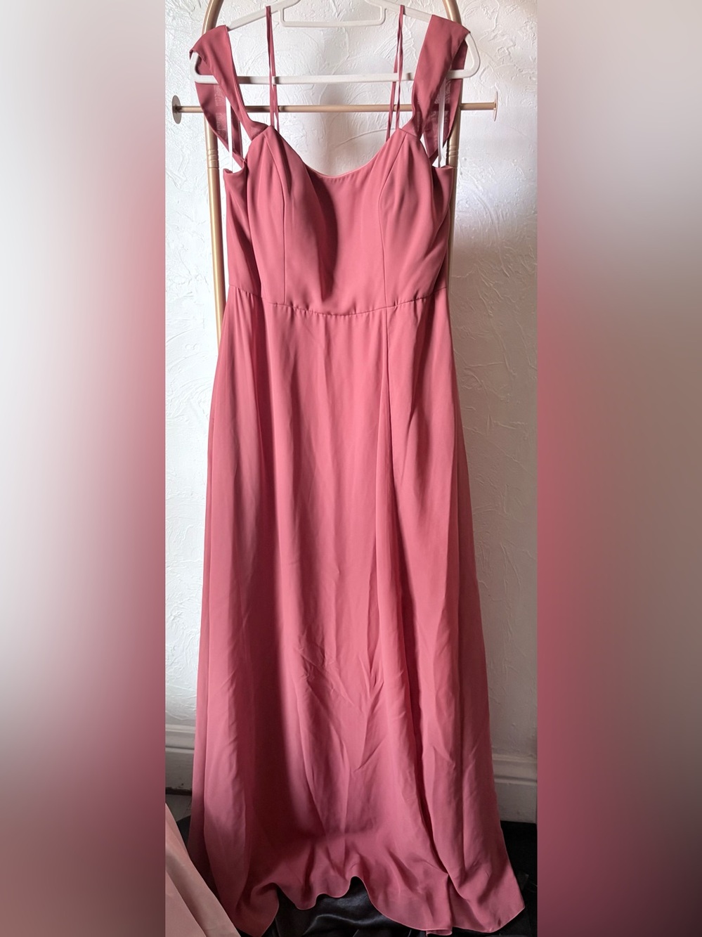 Jasmine Bridal Rosewood Off The Shoulder Bridesmaid Maxi Dress Gown 16 Pockets